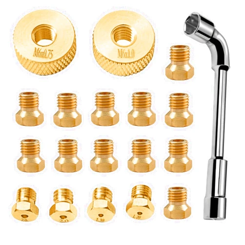 SGTBQLL Natural Gas Orifices Nozzle Conversion Kit, DIY Burner Parts Brass Jet Nozzles for Propane to Natural Gas, Compatible with Blackstone 28 in and 36 in Griddles,Tailgater,Rangetop Combo