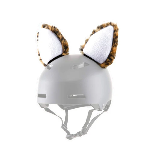 Parawild Leopard Helmet Accessories w/Sticky Hook & Loop Fastener Adhesive (Helmet not Included), HELMET CAT EARS/Covers for Snowboarding, Skiing, Biking, Cycling, Skating etc for Kids and Adults