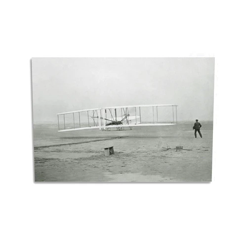 CHUYUE Wright Brothers First Flight - 1903 - Photo - Kitty Hawk - NC - Photograph - Picture Vintage Poster for Room Aesthetic Posters & Prints on Canvas Wall Art Poster for Room 12x18inch(30x45cm)