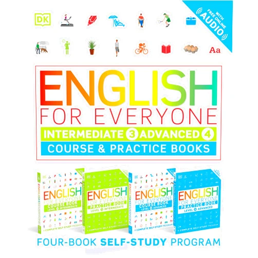 DK English for Everyone: Intermediate to Advanced Box Set - Level 3 & 4 : ESL for Adults, an Interactive Course to Learning English