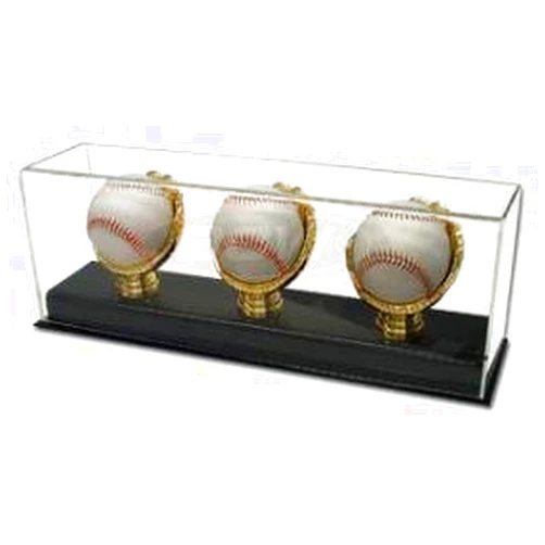 BCW Deluxe Acrylic Triple Gold Glove Baseball Display - Acrylic Base - 1 Display per Pack