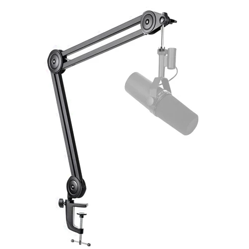 FIFINE Microphone Arm Stand-Heavy Duty Boom Arm, Suspension Scissor Adjustable Mic Stand with Desk Mount, C-calmp, 5/8