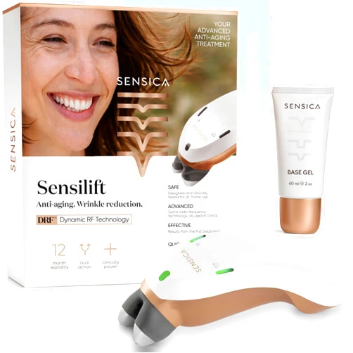 Sensica Sensilift Anti-Aging RF Skin Tightening Device – Salon-Style Radio Frequency Face Sculpting Tool for Face & Neck Lifting, Firming & Wrinkle Reduction, At-Home Skincare Machine