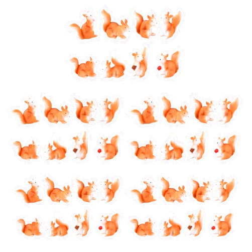 Yardwe 40PCS Miniature Squirrel Figurine Mini Garden Accessories Tiny Resin Squirrel Figurine for Outdoor Landscape Garden Lawn Pot DIY Cake Decorations