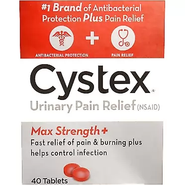 Cystex Plus Urinary Pain Relief Tablets 40 ea (Packs of 2)
