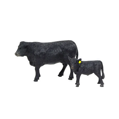Big Country Toys Angus Cow & Calf - 1:20 Scale - Hand Painted - Farm Toys - Farm Animals