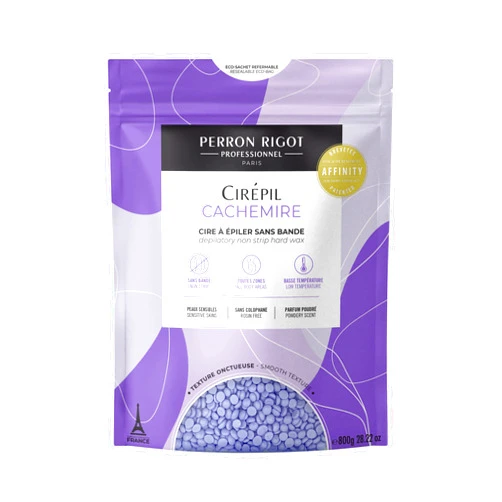 Cirepil - Cachemire - 800g / 28.22 oz Hard Wax Beads Bag - Ultra-Comfort Rosin-Free Wax for Sensitive Skin - Creamy, Stripless Hair Removal for Face & Intimate Areas - Low Temp Refill Bag Refill Bag
