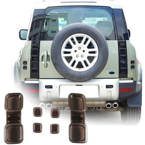 YIWANG ABS Black Car Exterior Taillight Protection Cover Accessories for Land Rover Defender 90 110 130 2020-2025