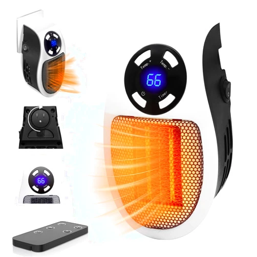 LYMUGEZI Smart Thermostat Space Heater,450W Portable Electric Small Heater With Timer/Overheat Protection,Safe heater,Energy-saving heater with LED Display,Heaters for Office Bathroom RV Indoor Use (White)
