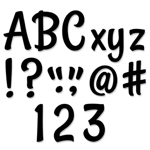 Creative Teaching Press Stylish Black Designer Punch-Out Letters, 4