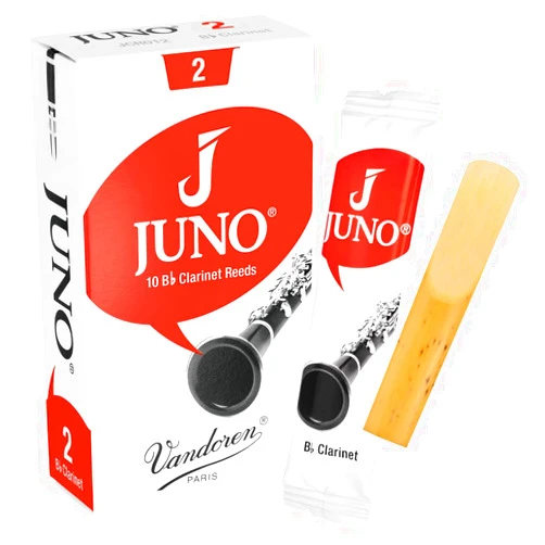 Vandoren JUNO Bb Clarinet Reeds, Strength 2, Box of 10, JCR012