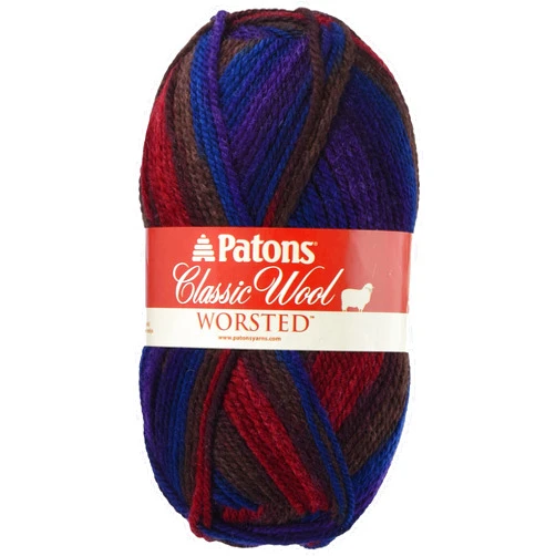 Patons Classic Wool Yarn, 3.5oz, Gauge 4 Medium, 100% Wool Palais - For Crochet, Knitting & Crafting