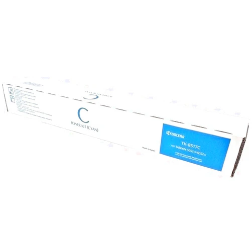 KYOCERA 1T02NDCUS0 Model TK-8517C Cyan Toner Cartridge for use Copystar CS-5052ci, CS-6052ci, TASKalfa 5052ci and 6052ci Color Multifunctional Printers