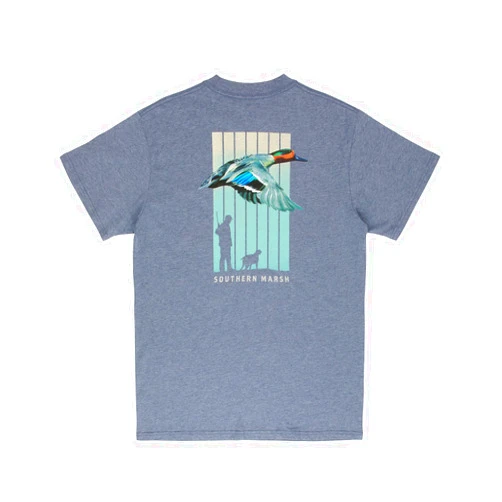 Southern Marsh Men’s Teal Takeoff T-Shirt – Short Sleeve Casual Graphic Tee