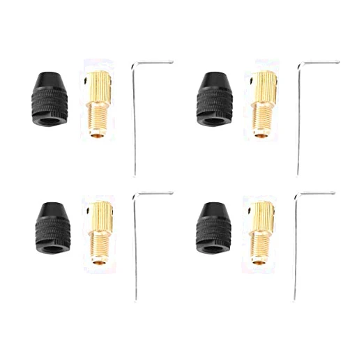 FTVOGUE Miniature Self-Tightening Chuck Mini Electric Drill Accessories Straight three-jaw Electric Drill Chuck Set 0.3-3.4mm(Diameter:2.35mm)