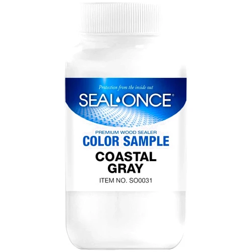 Seal-Once Color Sample - Pre-Mixed Wood Paint for Furniture - Coastal Gray Liquid Wood Stain in a 4-Ounce Bottle