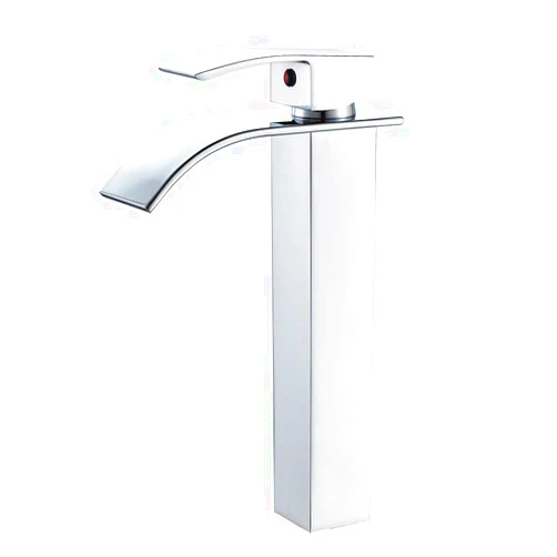 VOTON Vessel Sink Faucet Chrome Modern Tall Waterfall Bathroom Sink Faucet Single Handle Bathroom Faucet 1 Hole Bowl Lavatory Vanity Faucet, Rv Sink Camper Farmhouse Bathroom Utility Remodel Faucet