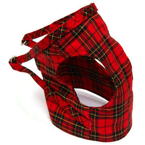 Toto & pal Toto&Pal Royal Tartan Check Body Harness Red No. 4