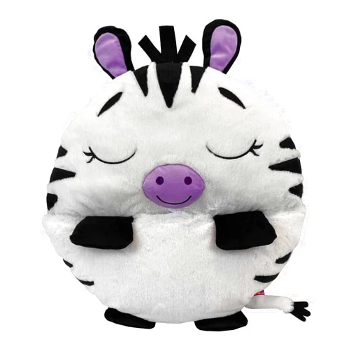 Happy Nappers Pillow & Sleepy Sack Zinnia Zebra- Comfy, Cozy, Compact, Super Soft, Warm, All Season, Sleeping Bag with Pillow- Medium 54” x 20”