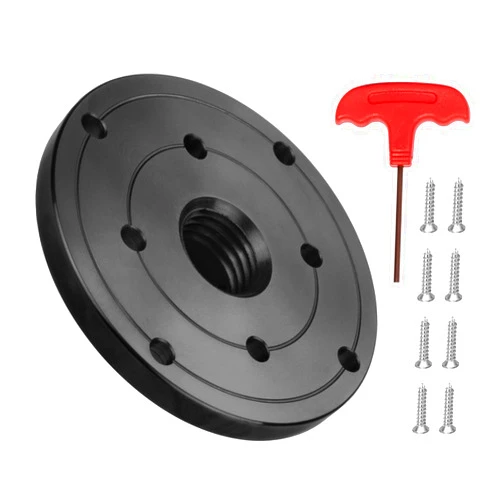 DEEFIINE 4'' Steel Wood Lathe Faceplate Chucks,Faceplate for Wood Lathe,Lathe Face Plate Fit for 1'' x 8TPI Spindle without Screwchuck