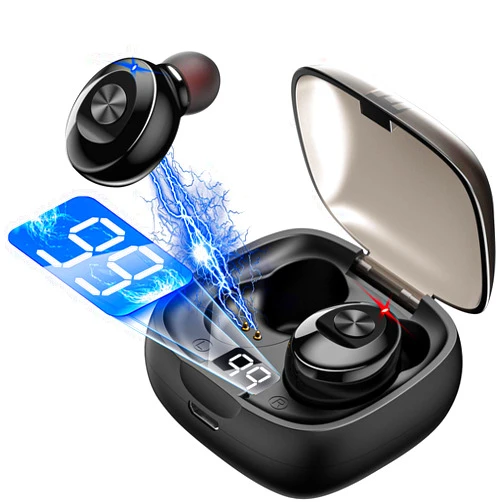 Kindpack Bluetooth 5.0 Headset TWS Wireless Earphones Mini Earbuds Stereo Music Sports Earphones for iPhone Xiaomi Athens Black