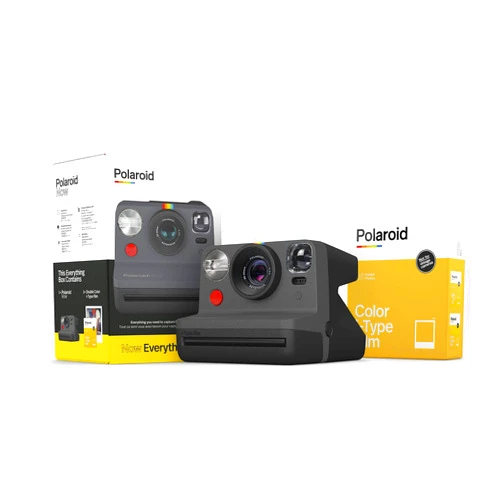 Polaroid Originals Now I-Type Instant Camera and Film Bundle - Everything Box Black (6026)