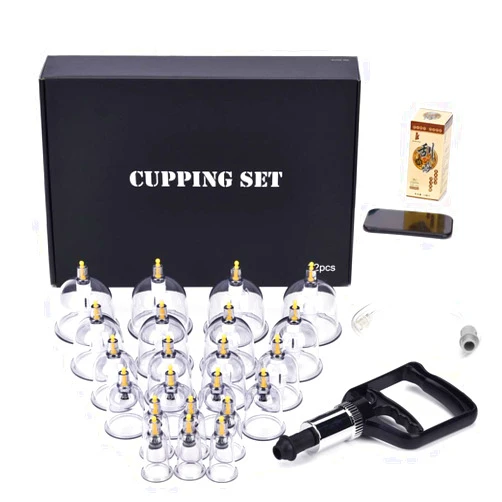 MUCHOO Cupping Set Professional Chinese Acupoint Cupping Therapy Sets Portable, Suction Hijama Cupping Set with Vacuum Magnetic Pump Cellulite Cupping Massage Kit 22-Cup