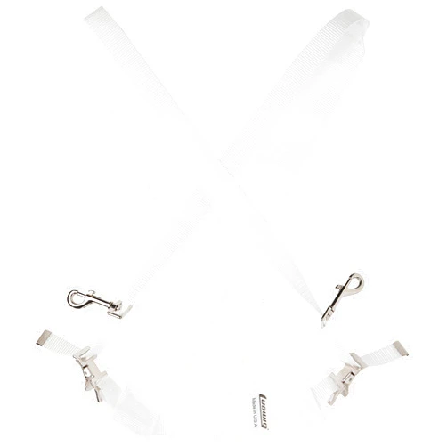Ludwig LF350W White Parade Marching Bass Drum Sling | Marching Band Straps | for Band Practice, Concerts and Musical Events