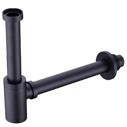 ZASLEME Upgrade Your Bathroom with ZASLEME Decorative Adjustable Bottle P Trap Kit for Sink and Basin Drainage - Matte Black