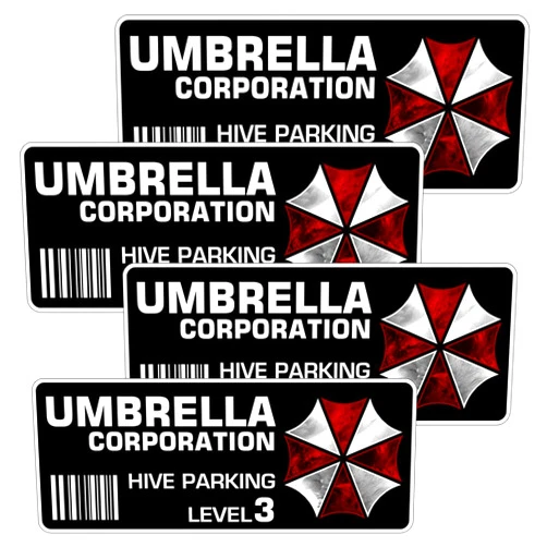 AZ House of Graphics Umbrella - Level 3 Hive Parking - 4 Pack Stickers
