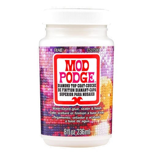 Mod Podge Top Coat, Premium All-in-One Glue, Sealer, and Finish Perfect for Preserving Diamond Puzzle Arts and Crafts Projects, CS27590, Clear
