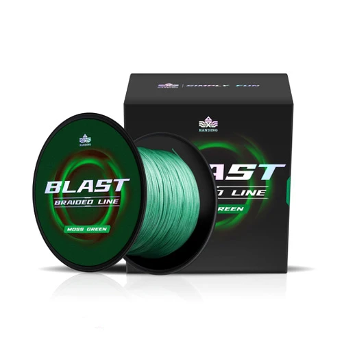 Handing Blast Braided Fishing Line - BFS Fishing Line - Water and Abrasion Resistant - No Stretch - Colored Fishing Line Braid for Extra Visibility (Pre-Wet Before Knot Tightening)