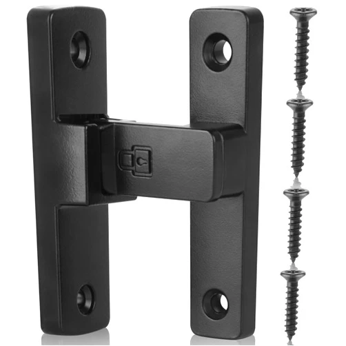 Chyaya 90 Degree Flip Latch Lock, Heavy Duty Barn Door Latch with Screws, Safety Swinging Door Lock Latch, Metal Privacy Gate Latch for Gate Shed Garage Window Outswing Door (Right Angle)