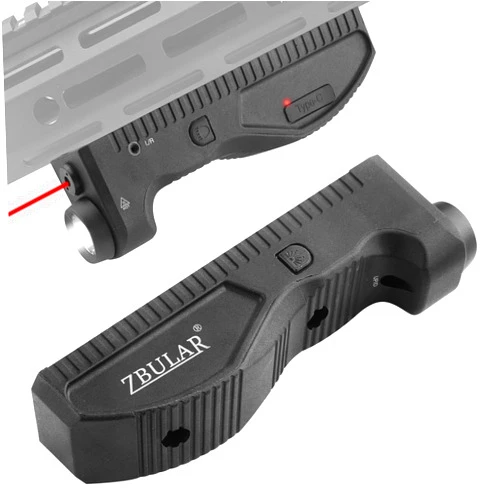 ZBULAR 1650 Lumens Strobe Function,Light Laser Combo, Flashlight and Red Laser Sight,High Real Lumen,USB-C Rechargeable IIIA Class Laser Power Output ≤5mW