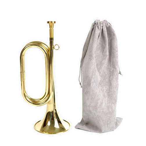 TJL Brass Military Trumpet Cavalry Bugle Orchestra Gold Color Professional