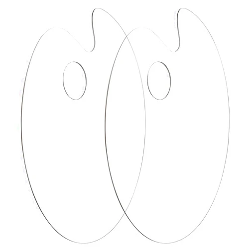 Tamaki Acrylic Paint Palette Paint Pallet Clear Paint Tray Palette, Easy Clean Non-Stick Artist Pallet for Oil Watercolor Craft DIY Art Painting Palette, 2 PCS