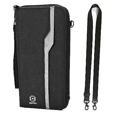 ZOPPEN Passport Holder Family Travel Wallet Passport Holder Women/Men, Rfid Passport Wallet Travel Document Organizer, Passport and doument Holder for Travel, Black #01 Black