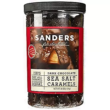 Sanders Dark Chocolate Sea Salt Caramels - 36 Ounce each ( Value Packk of TWO )
