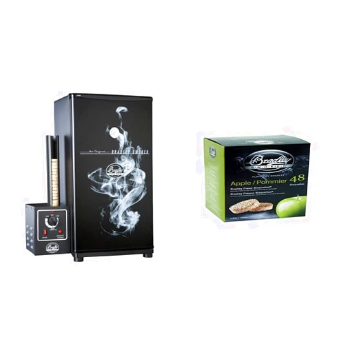 Bradley Smoker BS611 Electric Smoker and Apple Special Blend Bisquettes (48 Pack)