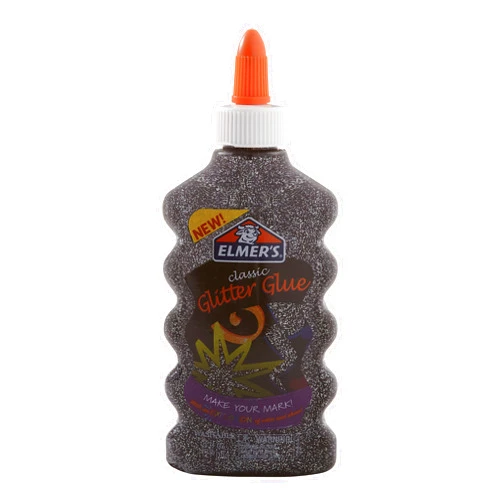 Elmer's Liquid Glitter Glue - Black - Washable - 6 oz.