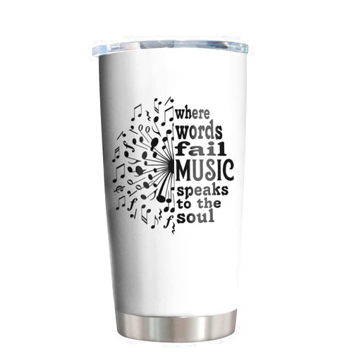 Kubbut Music Teacher Gifts, Best Music Gifts for Men/Women, Gifts for Music Lovers, Unique Music Themed Gifts, Music Gift for Students, Sound of Music Gifts, Inspirational Gifts for Musicians Tumbler 20OZ