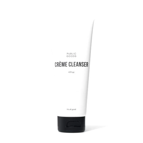 Public Goods Crème Cleanser | Natural Face Wash for Women & Men | Gentle on Sensitive Skin | Daily Hydrating Milk Cleanser | Organic Coconut Oil | Vegan | Makeup Remover | Made in USA | 4 Fl Oz