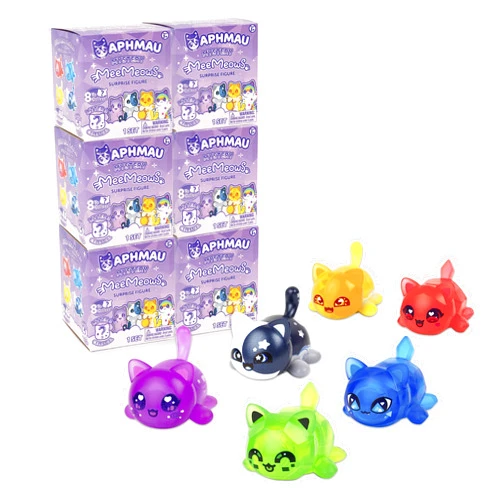 Aphmau Mystery MeeMeows Surprise Figures 6 Pack; Wildy Popular; 8 Possible Mini MeeMeows Figures to Collect, Including Donut / Fairy & Mermaid Cat