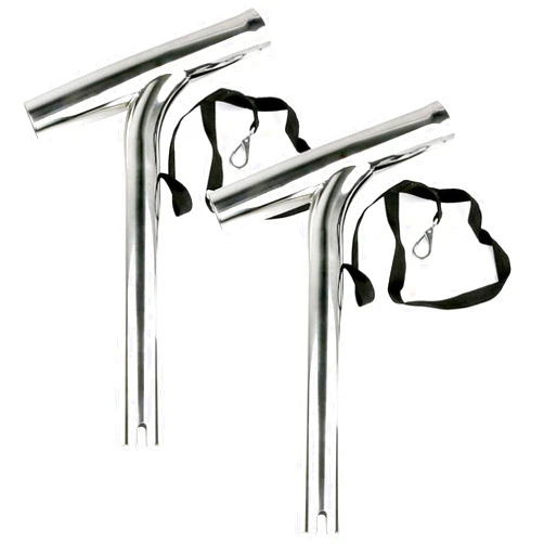 Pebbly Beach 2 Pcs Outrigger Rod Holders Stainless Steel Fishing Pole Holder for Boat