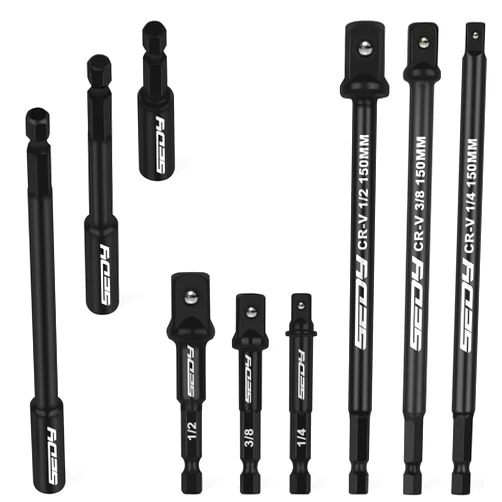 SEDY 9-Piece Impact Socket Adapter Set, 1/4