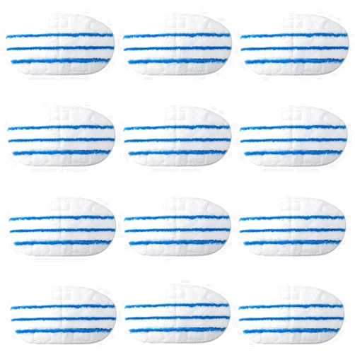 Lxiyu 12 Pack Steam Mop Pads Compatible with PurSteam Steam Mop Cleaner 10-in-1/ThermaPro 211, Washable Reusable Replacement Microfiber Soft Pads for All Types of Floors