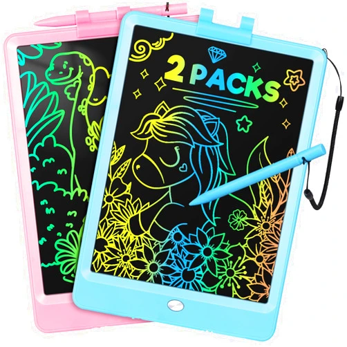 SplashNSpray Drawing Tablet, 2pack LCD Writing Tablet for Kids, Colorful Toddler Doodle Board, Erasable Reusable Electronic Drawing Pads, Educational and Learning Toy for 3+ Years Old Kids 8.5inch