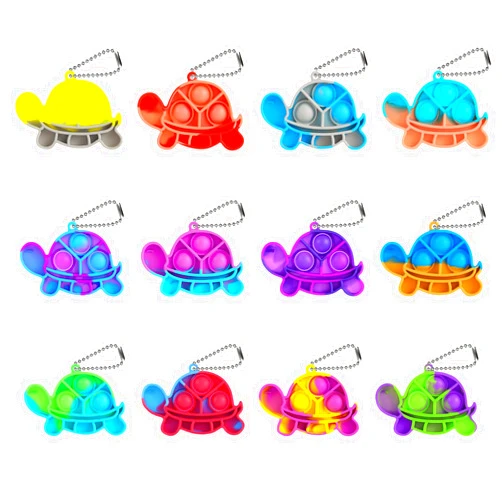 Okpasana 12PCS Pop Fidget Toys Bulk Its Party Favors for Kids Mini Pop Keychain It Fidgets for Classroom Prizes Goodie Bag Stuffers