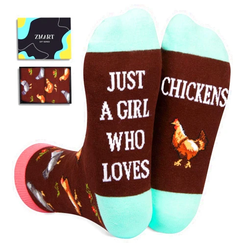 Zmart Chicken Gifts Ideas Socks for Women - Chicken Lover Gifts Crazy Chicken Lady Chicken Mom Gifts