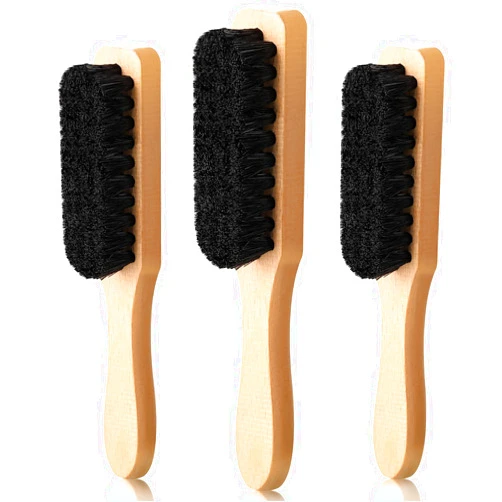 Nuogo 3 Pcs Laundry Stain Brush Soft Bristle Brush Velvet Furniture Brush with Wooden Handle Stain Brush Clothes Brush Stain Remover Tool for Household Cleaning Clean Carpet Furniture Laundry Supplies